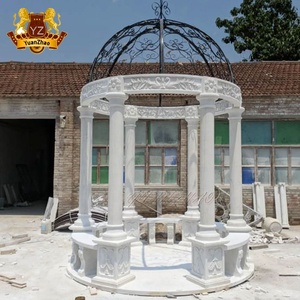 Jardín exterior piedra templo gazebo Piedra Natural mármol granito columna pabellón - Product Image 3