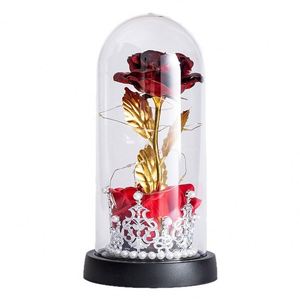 Eternal <b>Rose</b> Crown Glass Dome Valentine's Day Mother's Day Birthday Gift Creative Night <b>Light</b> - Product Image 2