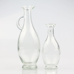 Vente en gros de carafes en verre transparent de 250 ml et 500 ml avec poignée, pichet en verre multifonctionnel pour jus, <span class=keywords><strong>huile</strong></span> d'<span class=keywords><strong>olive</strong></span> - Product Image 2