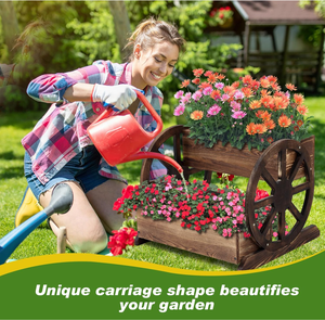 Jardinières rustiques <span class=keywords><strong>en</strong></span> <span class=keywords><strong>bois</strong></span> carrées à 2 niveaux, pour l'intérieur et l'extérieur, décoration vintage, <span class=keywords><strong>pot</strong></span> pour fleurs, patio, véranda - Product Image 6