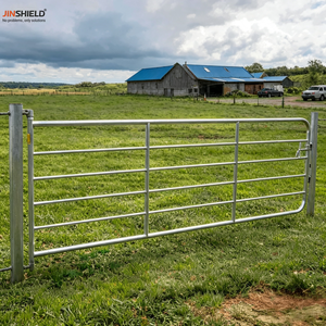 Portail de ferme en acier de 6 pieds avec 5 rails pour systèmes de clôtures de ranch - Product Image 3
