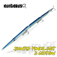 Hunthouse 255mm/30.6g Prix de gros d'usine Leurre crayon coulant 3 sections articulées Appât de pêche pour la pêche au bar