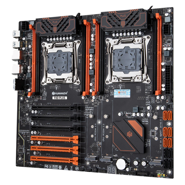 HUANANZHI X99-F8D PLUS Motherboard Dual CPU RAM DDR4 Gaming PC Support LGA2011-3 Platform Server Memory Processor