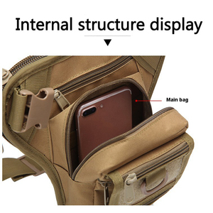 QXMOVING Sac de jambe et de taille étanche pour moto en tissu Oxford avec fermeture éclair antivol, sac bandoulière pour sports de plein air, voyage, course à pied et cyclisme - Product Image 6