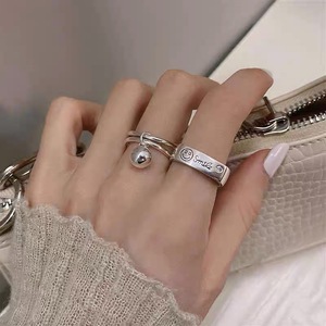 S925 Sterling Silver Smiley Face Round <b>Open</b> <b>Ring</b> For Women Index Finger Minimalist Fashion Jewelry Gift - Product Image 1