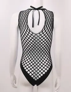 Provocative Ladies Sexy Lingerie Bodystock Sheer Fishnet One piece Irresistible Nightwear para mujeres