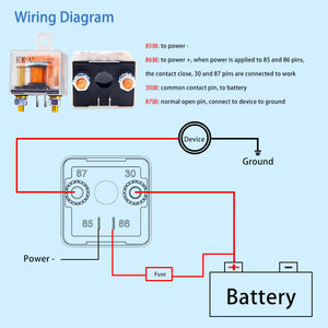Relé de Alta Potencia de 4 Pines Serie KKA-D 120A 200A 250A 12V/24V/48V Nuevo Mini Interruptor de Relé Estándar para Corte de Batería y <span class=keywords><strong>Precalentamiento</strong></span> - Product Image 5