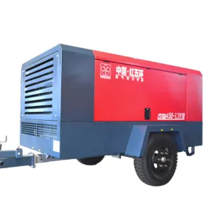 Hongwuhuan HGT400-13Y Compressor de ar de parafuso portátil industrial 400cfm 13bar diesel para equipamento de mineração