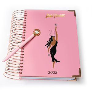Custom <strong>A4</strong> A5 Hard Cover Spiral Daily <strong>Planner</strong> Journal Black Girl Boss <strong>Planners</strong> With Gold Foil Logo - Product Image 3
