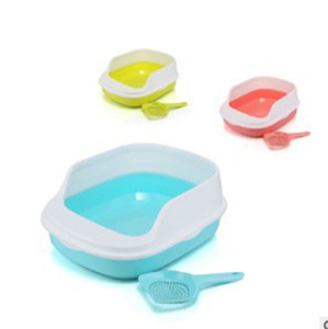 Auto-limpieza gato caja de arena aseo gato caja de plástico con spade - Product Image 1