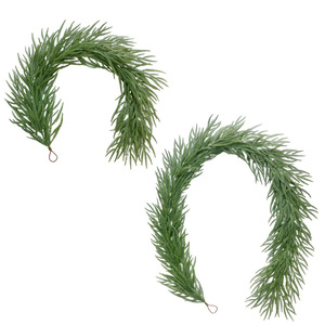 Guirnalda de agujas de pino artificial Norfolk de 6 pies, follaje de seda para decoración navideña, chimenea, hogar, bodas, accesorios para exteriores - Product Image 3