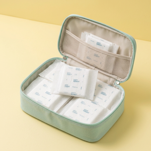 Serviettes hygiéniques Happy Moonday en coton biologique, ultra-minces, super absorbantes, avec protection anti-fuites, confortables, à ailettes, pour femmes - Product Image 1