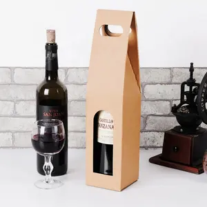 Có Thể Gập Lại Hộp Quà Tặng Carton Champagne/Vodka/Rượu/Whisky/Rượu Thủy Tinh Duy Nhất Chai Bao Bì Hộp Biểu Tượng Tùy Chỉnh