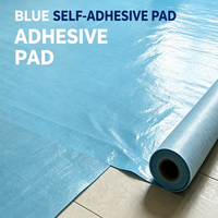 Tapis de protection de sol auto-adhésif bleu non tissé avec logo personnalisé, rouleau de feutre anti-peinture pour la rénovation des escaliers et des pièces
