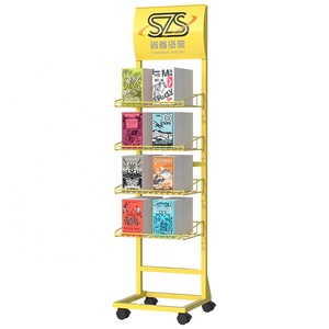 Metal Flooring Comic Book Chips Shop In Door Display Rack For Promotion