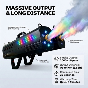Macchina per Nebbia LED 1500W Pronta per la Spedizione, Proiettore di Colonna di Fumo RGB con Imballaggio per Esportazione, per Matrimoni ed Eventi sul Palco - Product Image 2