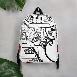 IW Comics #22 Minimalist <b>Backpack</b> Modern <b>Simple</b> Design with Zipper and Strap Closure Polyester Fabric Lining for Outdoor Use - Product Image 1