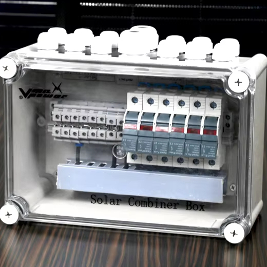 Vmaxpower 6 Input Channels Protect the Solar Panels by Multiple Current Into a Box Equipped with Dedicated Fuses