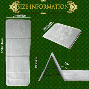 เสื่อละหมาดพกพาแบบพับได้พร้อมพนักพิงหลัง - Product Image 5