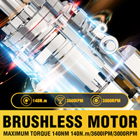 Perceuse à percussion sans fil DEGLASERS 12V, moteur sans balais, tête de serrage SDS-PLUS, couple maximal de 120 N.m, batterie au lithium 2,5 Ah, vitesse variable