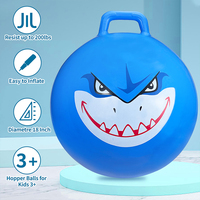 Ballon à sauter gonflable personnalisé en PVC 2024, vente en gros, jouets de plage pour l'exercice, ballon rebondissant avec poignée