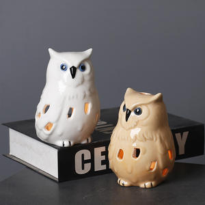 <strong>Owl</strong> Melting Wax Burner Aroma <strong>Candle</strong> <strong>Holder</strong> Ceramic Essential Oil Diffuser Home Decoration Warmer Wholesale - Product Image 3