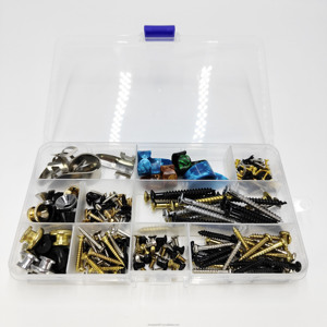 Set di copertura per dita con fibbia a vite a 3 colori-copri dita celuloide in acciaio inossidabile-essenziale per i produttori di spille con coda di <span class=keywords><strong>chitarra</strong></span> - Product Image 1