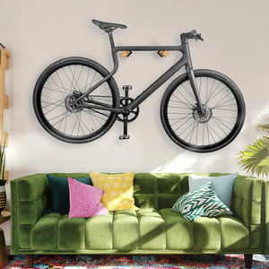Rắn gỗ sồi xe đạp Treo Tường Xe Đạp Giá hiện đại với linh hoạt tập tin đính kèm dễ dàng lắp ráp trong thời gian không - Product Image 2