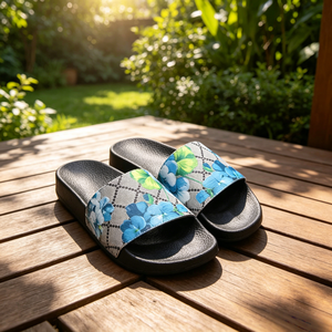 Wholesale Price Luxury Original Design Floral Pattern Outdoor Slides Anti-Slippery Open Toe EVA Material Summer Slippers - Product Image 3