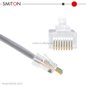 Ethernet RJ45 Connector Cat5e Cat6 Pass Through 8P8C Modular <strong>Plug</strong> UTP <strong>Cat</strong> 6 RJ45 Connector - Product Image 6