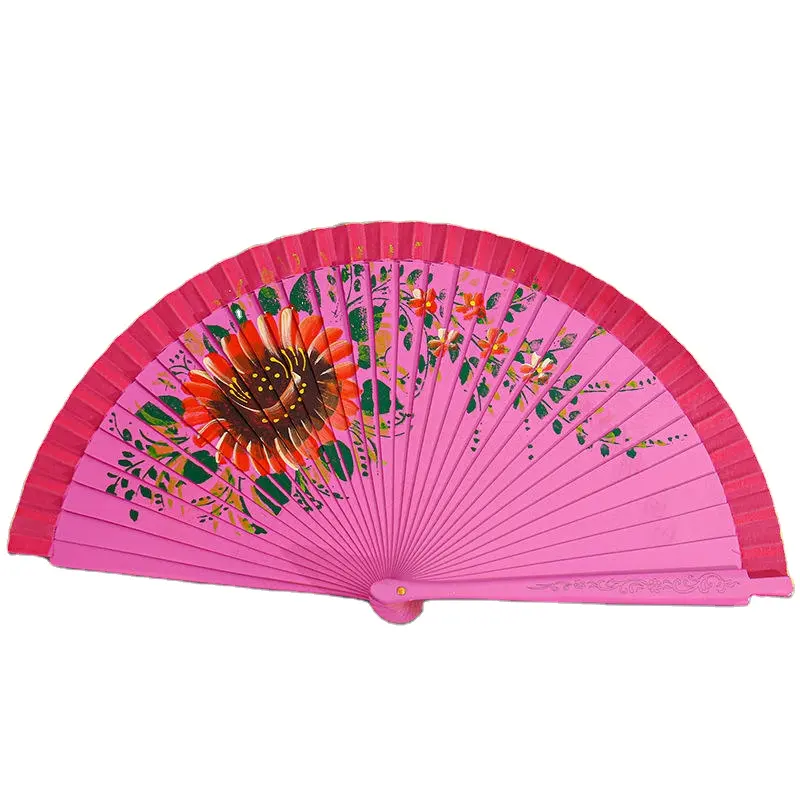 Factory Direct Wholesale and Cheap Wood Fan Spanish Wooden Hand Fans