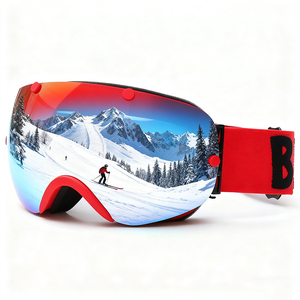 BE NICE Mix Color Full UV400 Protection Spherical <span class=keywords><strong>Ski</strong></span> Goggle Unisex Snow Goggles for Snowboarding and Skiing SNOW - 2300 - Product Image 1
