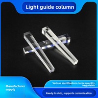 Colonne de guidage de lumière en verre optique, Prisme en verre K9, Barre d'éclairage de scène, Tige octogonale, Sans revêtement, Fabriqué en Chine