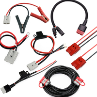 Kabel Ekstensi Harness Kawat Super Lembut Silikon Kabel Konektor Baterai 50A/120A/175A/350A/600V 2/4/6/8/10/12AWG