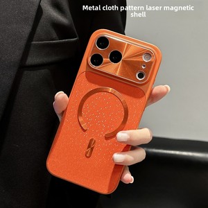 Coque de téléphone magnétique antichoc en métal texturé avec grande fenêtre et grandes découpes pour <span class=keywords><strong>iPhone</strong></span> 17 <span class=keywords><strong>Pro</strong></span> Max 16 15 14 13 11 - Product Image 2