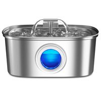 Fontaines à boire automatiques en acier inoxydable pour chat 3.2L grande capacité chat chien fontaine à eau électrique intelligente pour animaux de compagnie