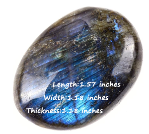 Labradorite batu telapak tangan kristal alami dipoles saku kristal batu khawatir untuk terapi meredakan stres kecemasan - Product Image 4