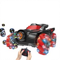 Coche de Acrobacias a Control Remoto para Niños, con Lanzador de Burbujas, Luces, Música, Alcance de 30m, Baterías Incluidas