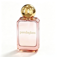 Flacon de parfum vide de luxe personnalisé en forme de cylindre, 50 ml, boîte de parfum en verre noir et blanc, emballage avec bouchon doré, impression à l'écran