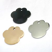 Vente en gros de porte-clés mousquetons personnalisés en acier inoxydable, vierges, pour la mode, et de médailles d'identification pour animaux de compagnie avec gravure laser