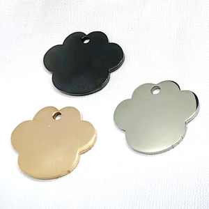 Großhandel Maßgefertigte Blanko Edelstahl Mode-Karabiner Schlüsselanhänger Haustier-ID-Anhänger Hunde-Namensschild mit Lasergravur - Product Image 3