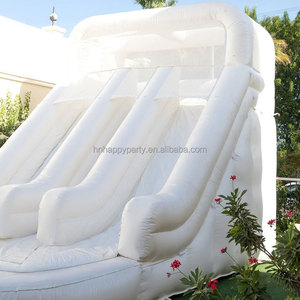 Tobogán de agua inflable blanco Tobogán de agua de doble carril Inflable 18 pies <span class=keywords><strong>Castillo</strong></span> Con Tobogan Inflable para piscina - Product Image 2