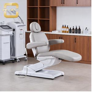 Table de massage bleue avec 3 moteurs électriques, <span class=keywords><strong>repose</strong></span>-pieds et dossier réglables électriquement, pour centre de massage. - Product Image 3