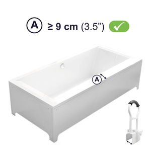Barra de Agarre Acolchada para Bañera, Barra de Seguridad para Baño, Barra de Agarre Blanca y Azul KMINA K30024 - Product Image 4