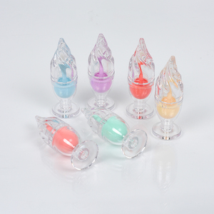 Tubo de brillo de labios transparente de Papá Noel, lápiz labial, impresión de pantalla, ABS, plástico <span class=keywords><strong>IBK</strong></span>, cosméticos, novedad - Product Image 4