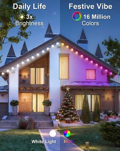 Permanent Outdoor Eaves Light Smart Wifi App Controller 30mm 36v <b>Led</b> Smart Strip Point Lights - Product Image 5