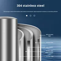 Purificateur d'eau pour robinet de cuisine en acier inoxydable avec charbon actif, pré-filtre manuel pour l'eau potable domestique directe