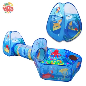 Crianças 3 em 1 jogar tenda brinquedos do bebê fabricantes, piscina de bolas oceana jogar barraca playpen túnel