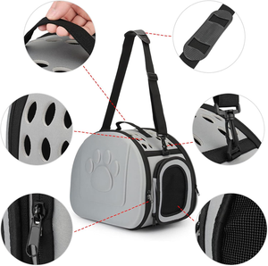 Foldable Soft Dog Carrier Kennel Paw Pattern Breathable Cat Carrier Shoulder Bag Portable Pets Handbag for Cat Dog Small Animal - Product Image 6