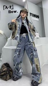 Coatizu Phong Cách Đẹp Da Báo In Sọc Dây Kéo Áo Khoác Quá Khổ Lỏng Áo Thun Mui Xe Cho Nam Giới Phụ Nữ Cho Ngoài Trời Thể Thao 0415 - Product Image 5